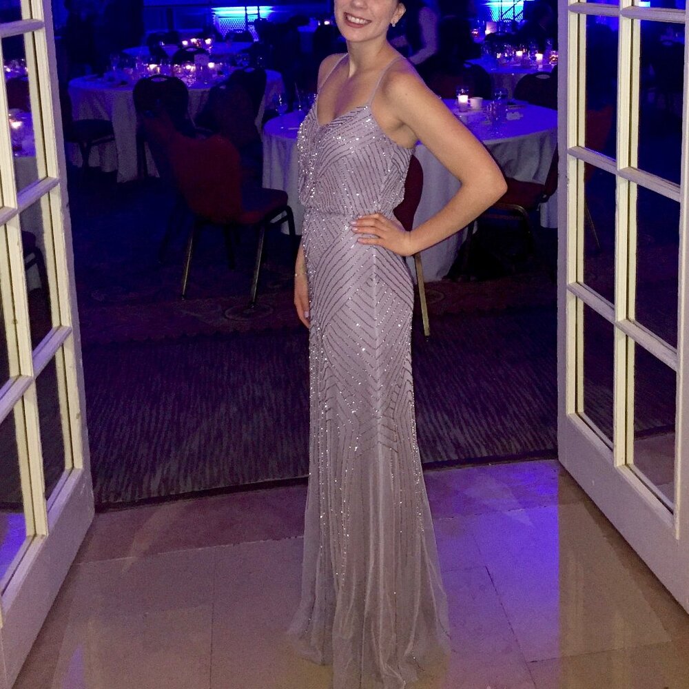 Lilac Beaded gown